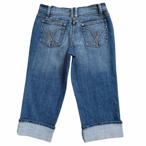 No Excuses Vintage High Rise Stretch Cuffed Capri Jeans Size 12